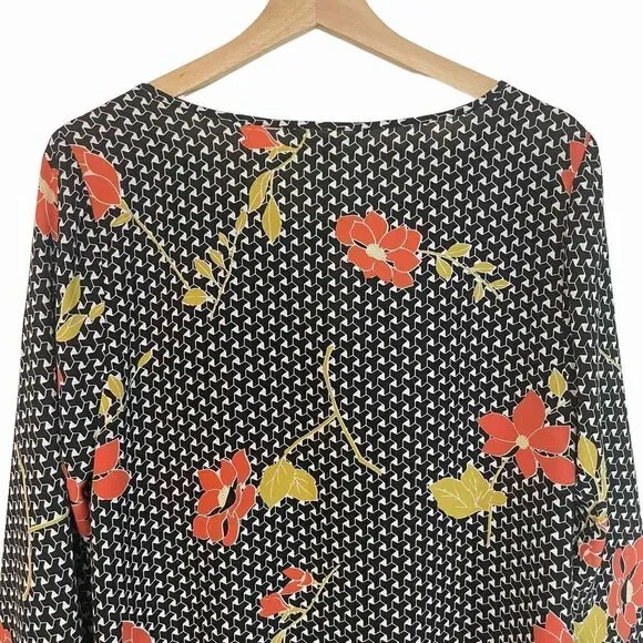 ModCloth Keyhole Floral Blouse Top - Picture 6 of 8